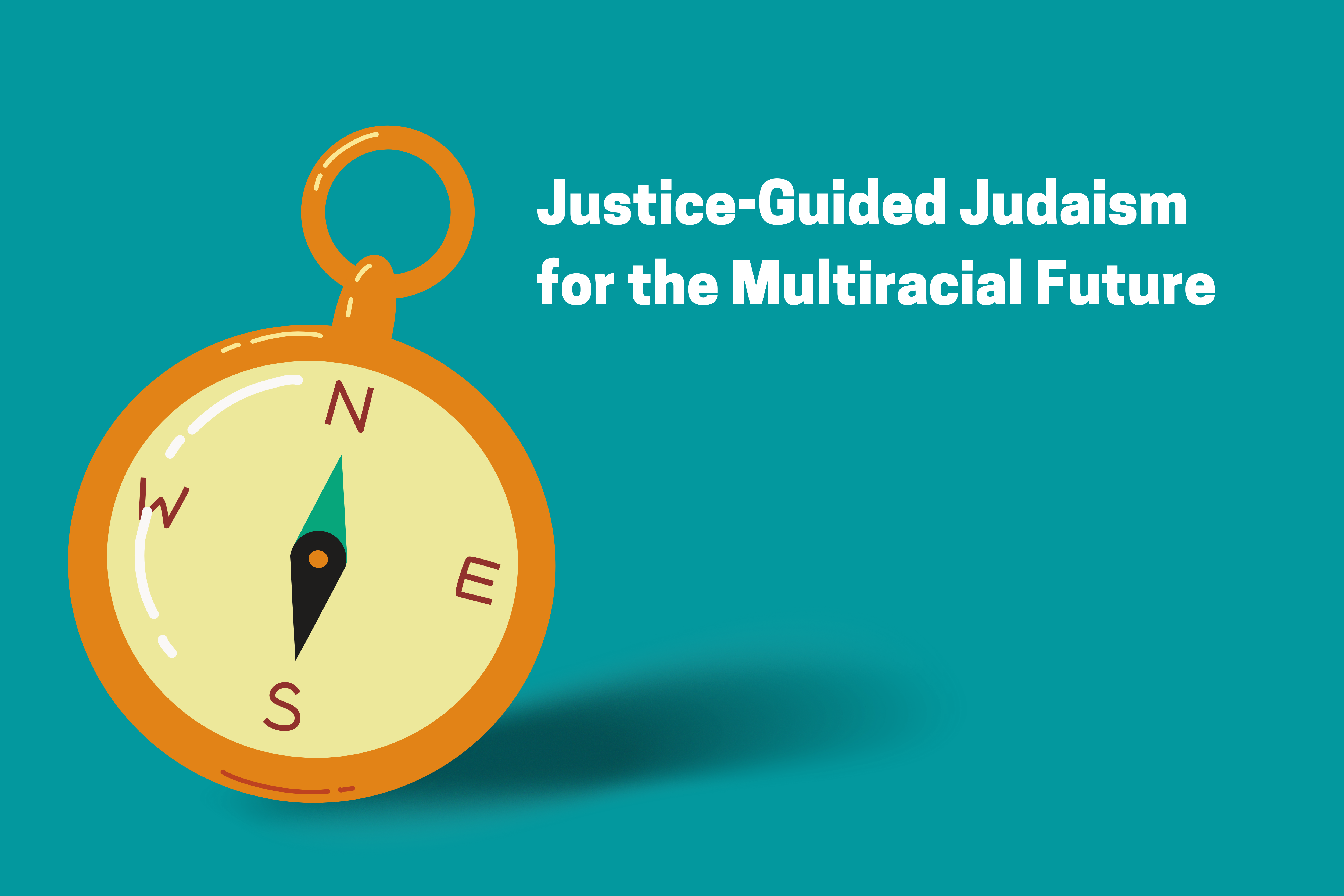 Graphic design compass lies on left hand side of solid teal blue background. Text of title is positioned on upper right-hand corner.